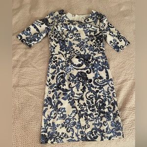 Milly size 4 blue and white floral dress
